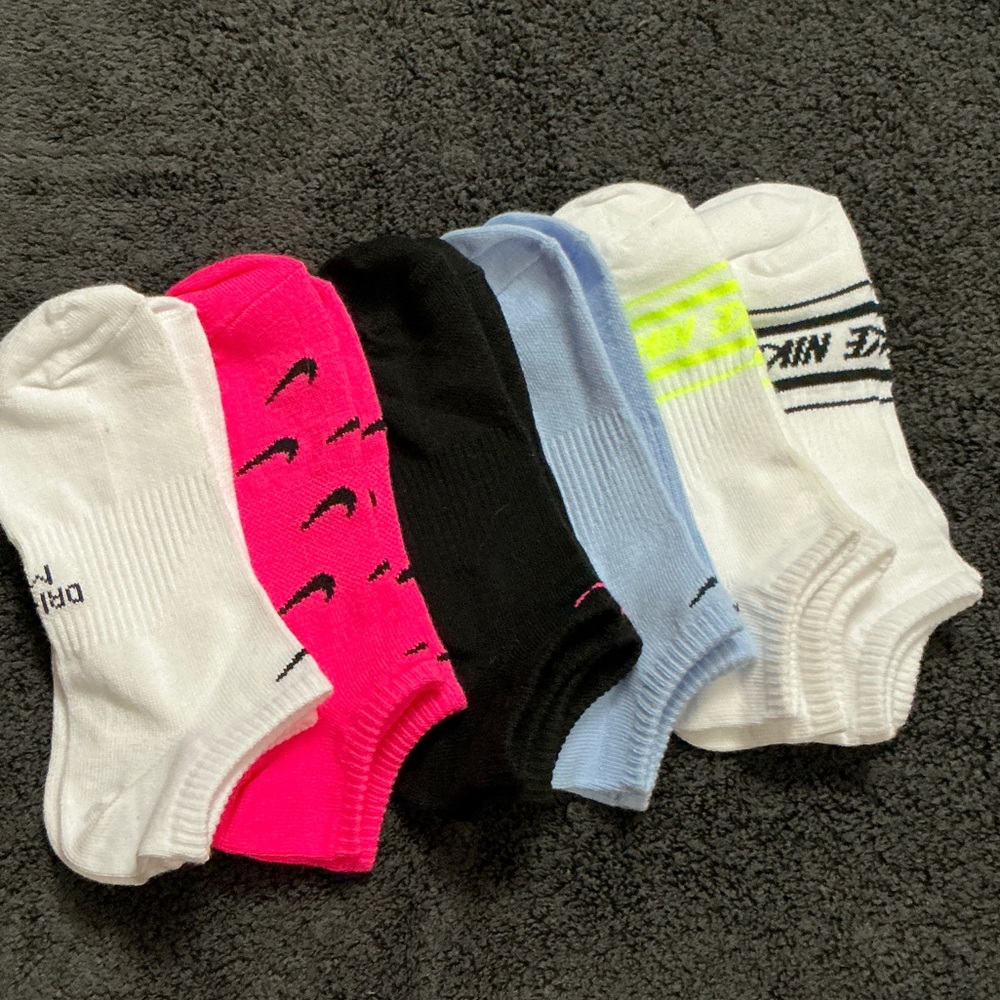 Nike Assorted Ankle Socks - Black, Pink, Blue, White